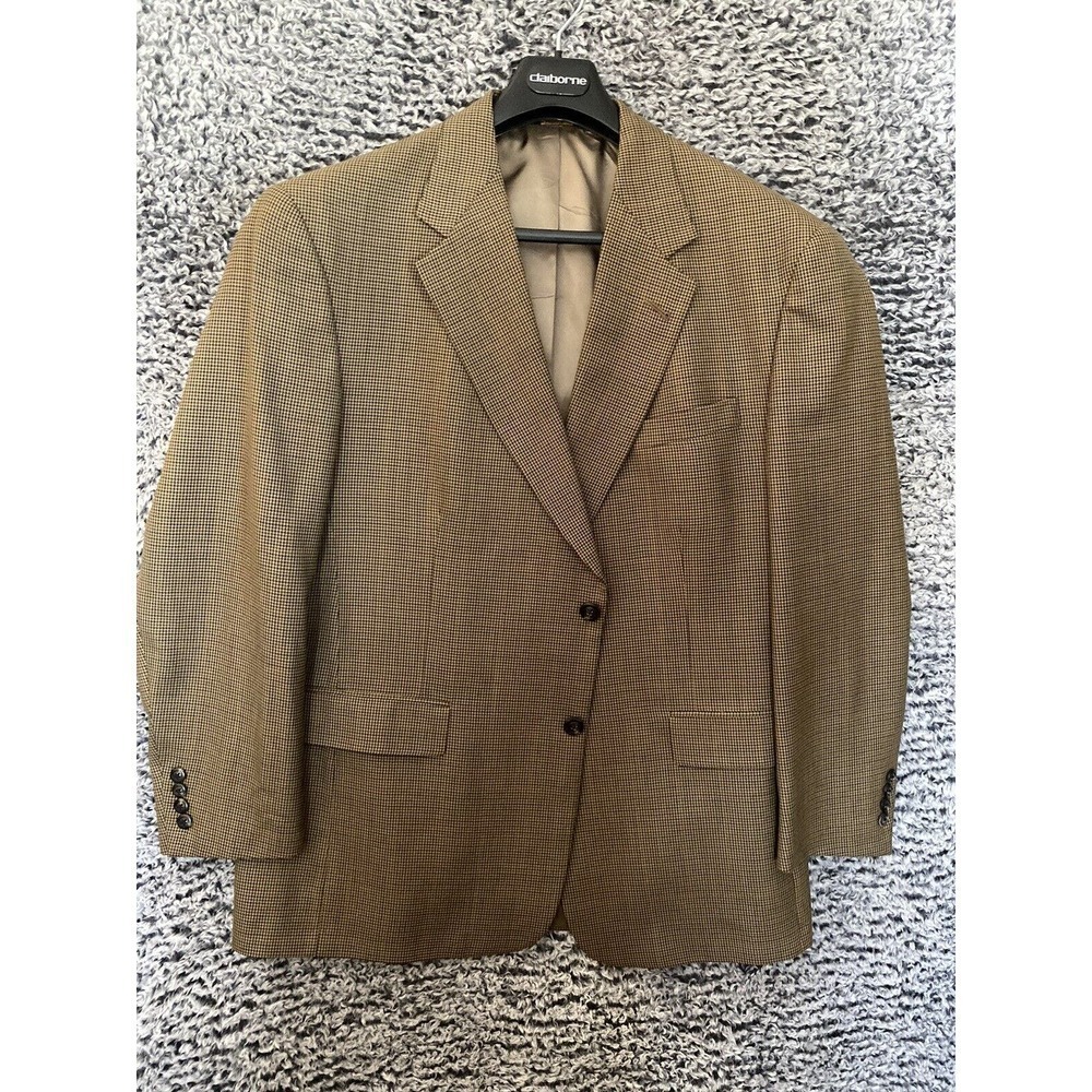 VTG Austin Reed Men's Sport Coat Multi Color Houndstooth Size 44R